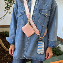Load image into Gallery viewer, Clip &amp; Go Strap w/RFID Pouch Diamond Pattern: Lt. Pink