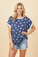 Load image into Gallery viewer, Navy Star Top