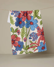 Load image into Gallery viewer, Plaid Floral Tea Towel