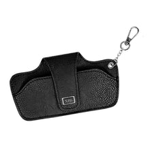 Load image into Gallery viewer, Eye Glass Pouch: Black w/Silver Hardware