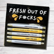 Load image into Gallery viewer, Fresh Out of F*cks Pen Set