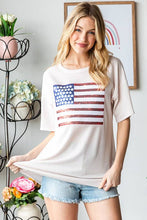 Load image into Gallery viewer, Oat American Flag Graphic Dolman Top