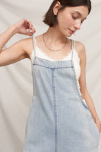 Load image into Gallery viewer, Spaghetti Strap Denim Jumpsuit