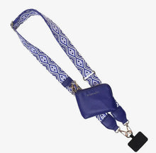 Load image into Gallery viewer, Navy Diamond Pattern Strap w pouch