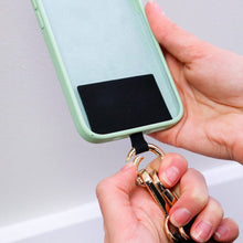Load image into Gallery viewer, Clip &amp; Go Strap w/Pouch Chevron/Diamond Collection: Black/White - Black Pouch