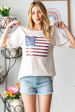 Load image into Gallery viewer, Oat American Flag Graphic Dolman Top
