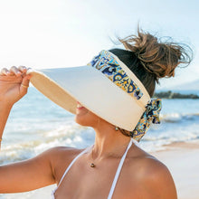 Load image into Gallery viewer, Cream Scarf Accent Visor