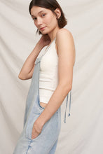 Load image into Gallery viewer, Spaghetti Strap Denim Jumpsuit