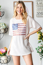 Load image into Gallery viewer, Oat American Flag Graphic Dolman Top