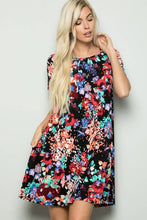 Load image into Gallery viewer, MULTI COLOR FLORAL PRINT DRESS with pockets