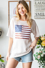 Load image into Gallery viewer, Oat American Flag Graphic Dolman Top
