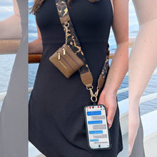 Load image into Gallery viewer, Clip &amp; Go Strap with Pouch - Leopard Collection: Purple/Black w/RFID Pouch