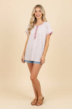 Load image into Gallery viewer, CREAM/ROSE BUTTON DOWN