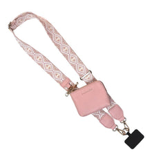 Load image into Gallery viewer, Clip &amp; Go Strap w/RFID Pouch Diamond Pattern: Lt. Pink
