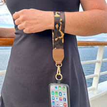 Load image into Gallery viewer, Clip &amp; Go Strap with Pouch - Leopard Collection: Brown/Gold