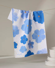 Load image into Gallery viewer, Blue Blossoms Tea Towel