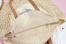Load image into Gallery viewer, Khaki Straw Circle Tote