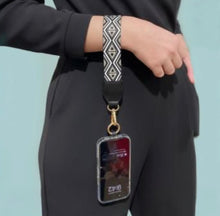 Load image into Gallery viewer, Navy Diamond Pattern Strap w pouch