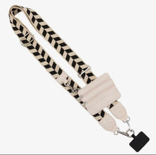 Load image into Gallery viewer, Black/ Cream Chevron Clip &amp; Go