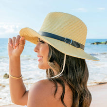 Load image into Gallery viewer, Drawstring Panama Hat: Beige