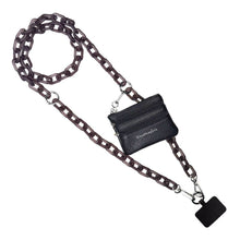 Load image into Gallery viewer, Clip &amp; Go Ice Chain with Pouch: Midnight Black Chain with Black Pouch