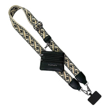 Load image into Gallery viewer, Clip &amp; Go Strap w/Zippered Pouch XOXO: Black