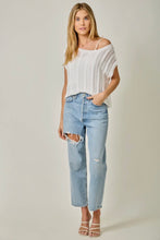 Load image into Gallery viewer, White ladder knit top