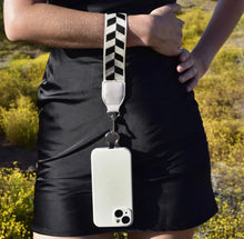 Load image into Gallery viewer, Black/ Cream Chevron Clip &amp; Go
