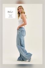 Load image into Gallery viewer, Denim Palazzo Pants with drawstring