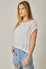 Load image into Gallery viewer, White ladder knit top