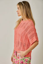 Load image into Gallery viewer, Coral Crochet Dolman Top