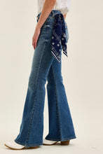 Load image into Gallery viewer, Mid Rise Flare with Judy Blue Bandanna