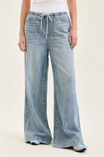 Load image into Gallery viewer, Denim Palazzo Pants with drawstring