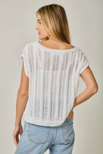 Load image into Gallery viewer, White ladder knit top