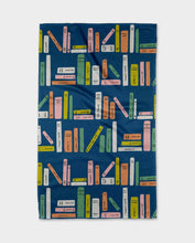 Load image into Gallery viewer, Books on shelfs tea towel