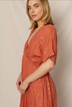 Load image into Gallery viewer, Golden Glow Handkerchief Maxi Dress