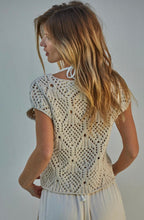 Load image into Gallery viewer, Cream Crochet Top