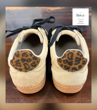 Load image into Gallery viewer, Camel/ Leopard Suede Sneakers