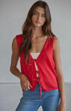 Load image into Gallery viewer, Red Tie Vest