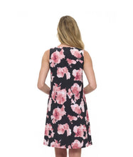 Load image into Gallery viewer, Pink Floral Front Zip Dress