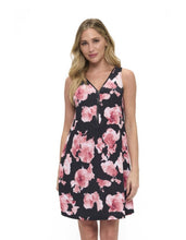 Load image into Gallery viewer, Pink Floral Front Zip Dress
