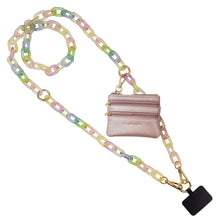 Load image into Gallery viewer, Clip &amp; Go Ice Chain with Pouch: Rainbow - Pink Pouch