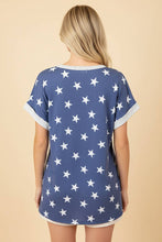 Load image into Gallery viewer, Navy Star Top