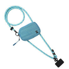 Load image into Gallery viewer, Active Crossbody w/RFID Pouch Single Rope: Aqua