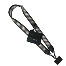 Load image into Gallery viewer, Clip &amp; Go Strap w/Zippered Pouch Fun Dots: Black/Grey