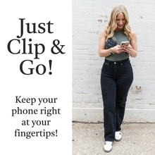Load image into Gallery viewer, Clip &amp; Go Strap w/Zippered Pouch XOXO: Black