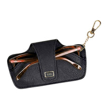 Load image into Gallery viewer, Eye Glass Pouch: Black w/Gold Hardware