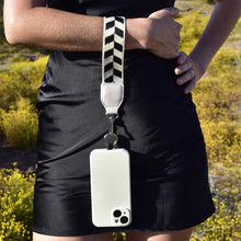 Load image into Gallery viewer, Clip &amp; Go Strap w/Zippered Pouch Chevron: Green/Cream Chevron