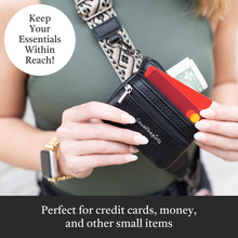Load image into Gallery viewer, Clip &amp; Go Strap w/Zippered Pouch XOXO: Black