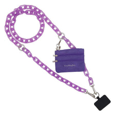 Load image into Gallery viewer, Clip &amp; Go Ice Chain with Pouch: Purple Chain with Purple Pouch